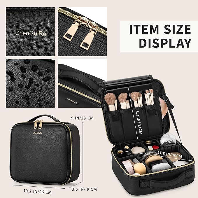 Travel Makeup Bag, Makeup Train Case, Portable Makeup Artist Organizer - Image 2