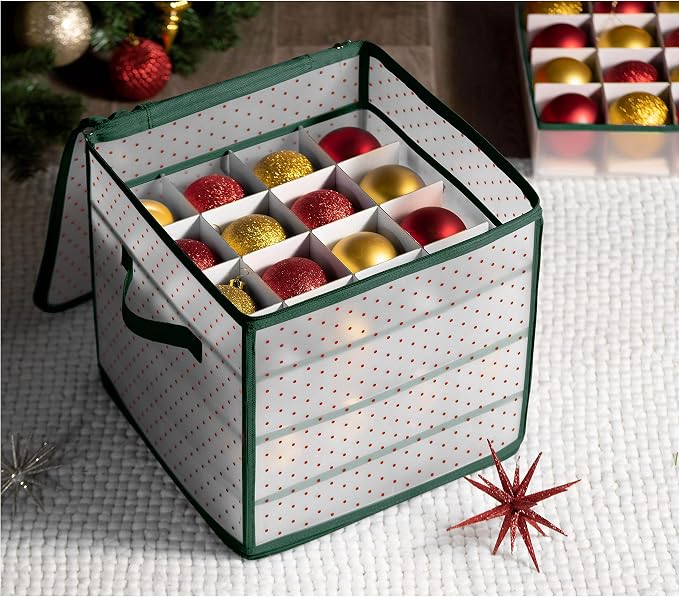 ZOBER Christmas Ornament Storage Box Plastic - Image 2