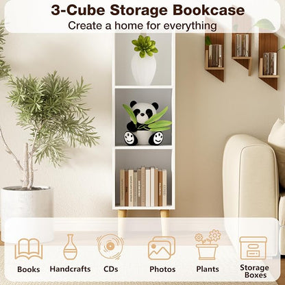 3 Cube Bookcase, Wooden Book Shelf Cube Storage Organizer - Image 5