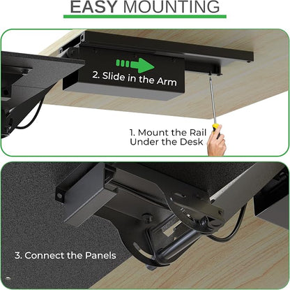 Uncaged Ergonomics KT2-b Under-Desk Adjustable Height & Angle Sit to Stand Up - Image 7