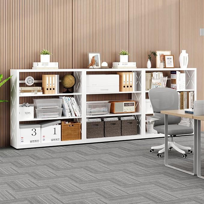 3 Tier Bookcase, Industrial Bookshelf, Home Office Bookcase Shelf Storage - Image 8