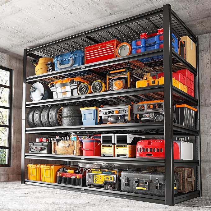 REIBII Garage Shelving 3500LBS, 6 Tier Storage Shelves, Adjustable Heavy Duty by REIBII