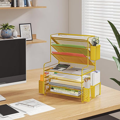 Simple Trending 7 Tier Desk File Organizer, Letter Tray Paper Organizer - Image 6