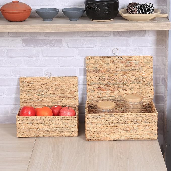 Set of 3 Wicker Storage Baskets - Image 6