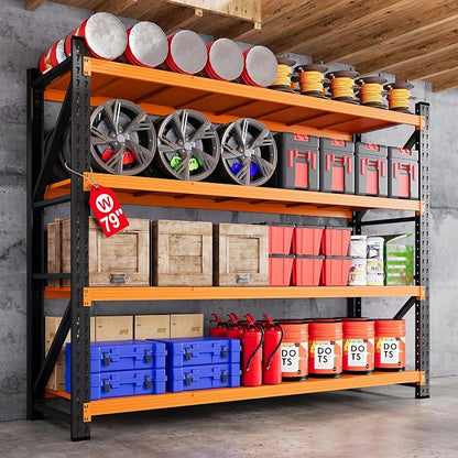 Storage Shelves Heavy Duty, 6000LBS Metal Garage Shelving 24” Deep Storage Rack by AFAIF