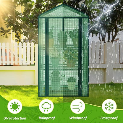 AlisisFores 3-Tier Greenhouse for Indoor and Outdoor Use, 4ft Tall Portable - Image 4