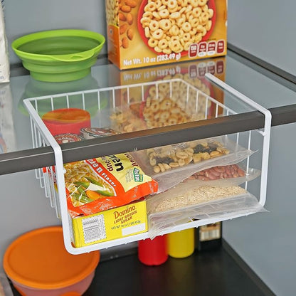 White Wire Under-Shelf Storage Basket, 17-Inch – Durable Organization Solution - Image 3