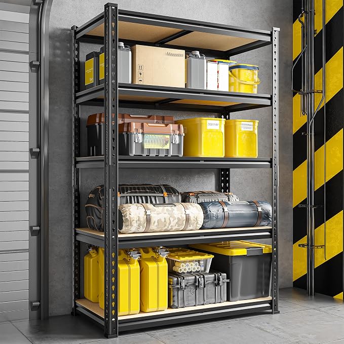 63" H Garage Shelving 31.5" W Storage Shelves Adjustable 2000LBS Metal Shelving - Image 6