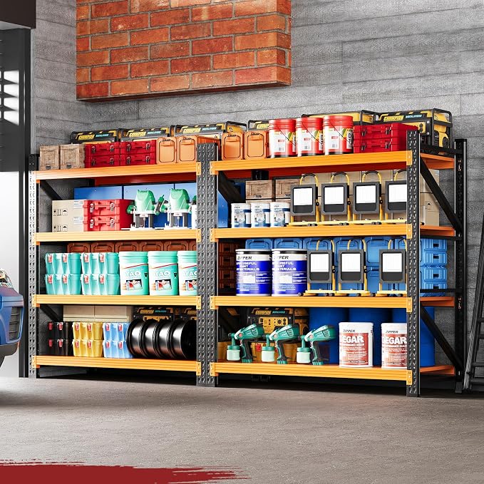 48" Wide Storage Shelves, 2000LBS Garage Shelving Heavy Duty, Standing Shelf - Image 2
