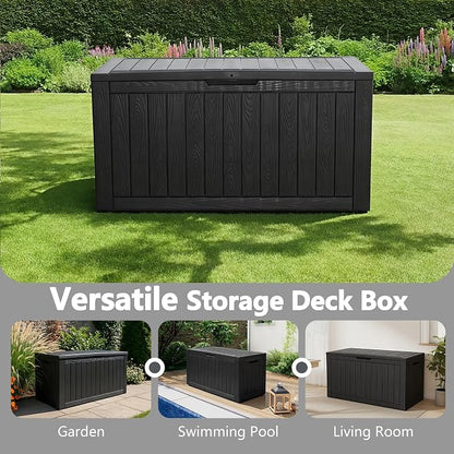 KAMABOKO 110 Gallon Waterproof Large Resin Deck Box, Lockable Large Outdoor - Image 6