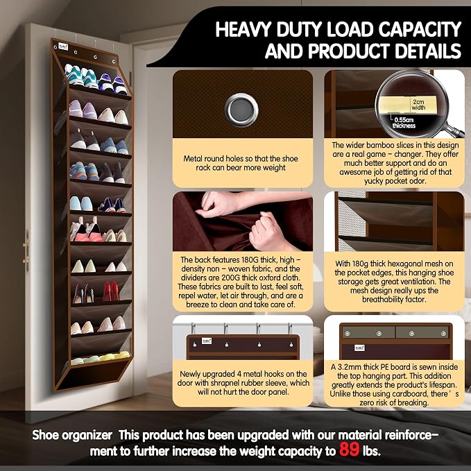 10 Tier Over The Door Organizer - Image 3