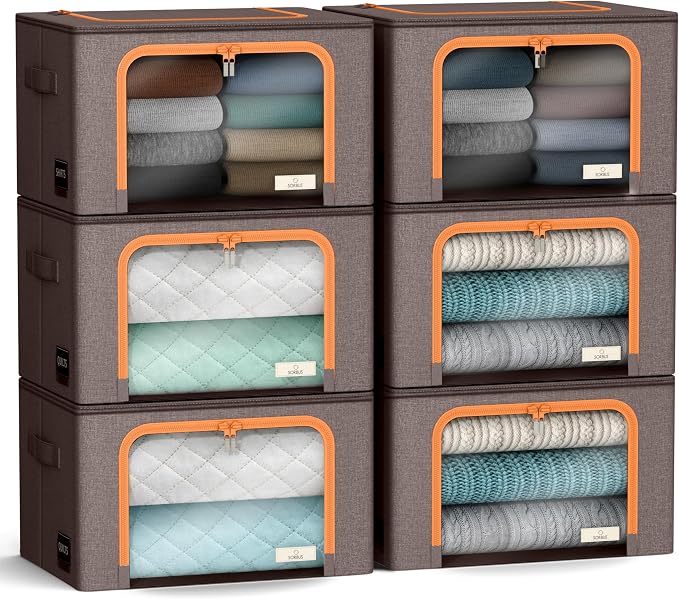 Sorbus Storage Bins with Metal Frame by Sorbus