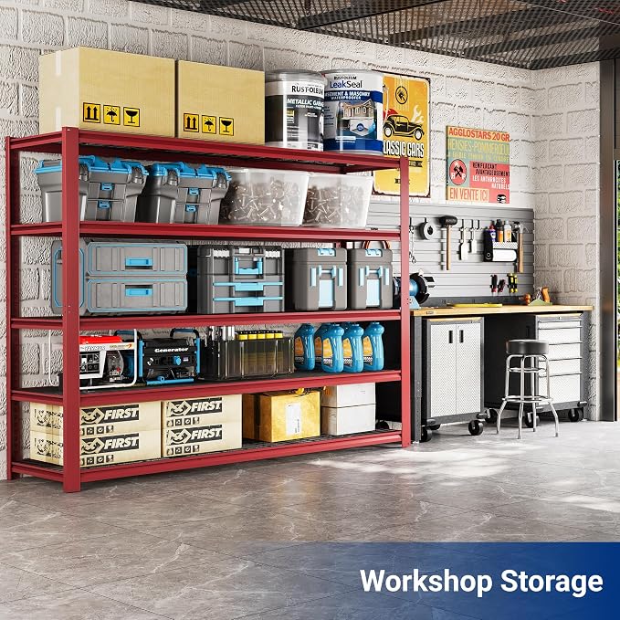 FLEXIMOUNTS 60" W Garage Shelving, 5 Tier Storage Shelves Load 1500LBS - Image 7