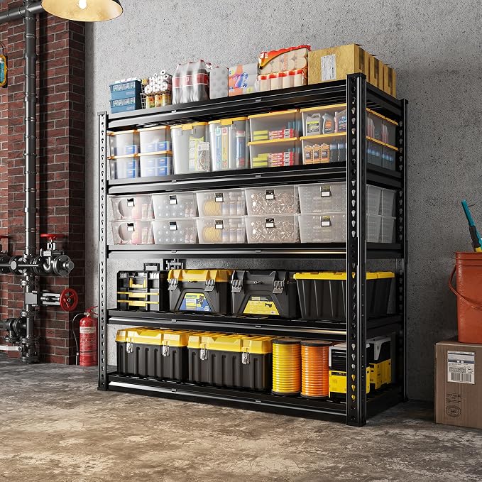 REIBII 48" W Garage Shelving, 5-Tier Storage Shelves Load 3030LBS, Adjustable - Image 5