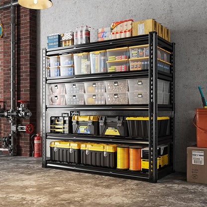 REIBII 48" W Garage Shelving, 5-Tier Storage Shelves Load 3030LBS, Adjustable - Image 5