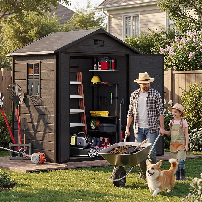 DWVO 6X5FT Resin Storage Shed - Image 2