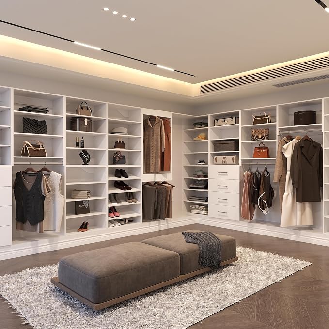 Medium Double Hanging Closet Unit, Modular Closet System, Wood Closet System - Image 5