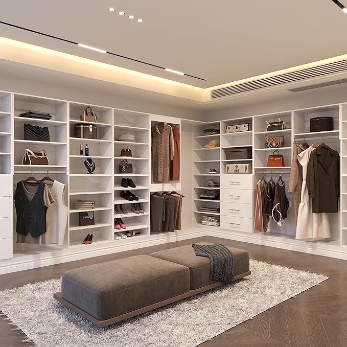 Medium Double Hanging Closet Unit, Modular Closet System, Wood Closet System - Image 5