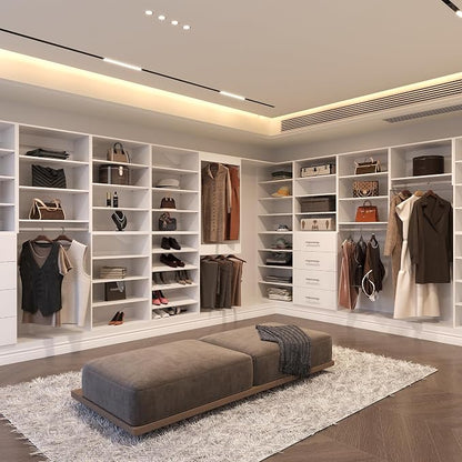 Double Hanging Closet Unit, Modular Closet System, Wood Closet System Organizer - Image 4