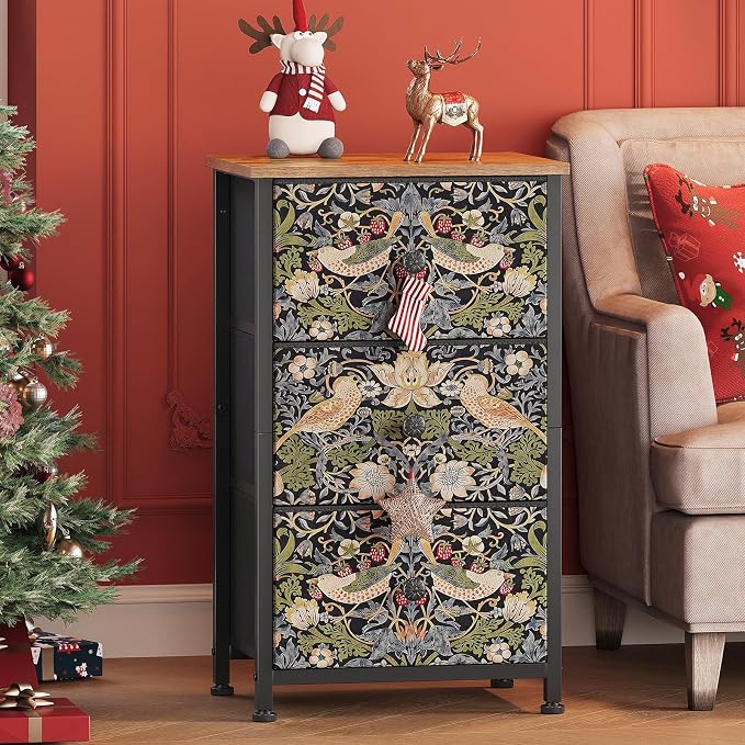 Dresser with 3 Drawers Strawberry Thief Drawer Dresser by EXOTICA