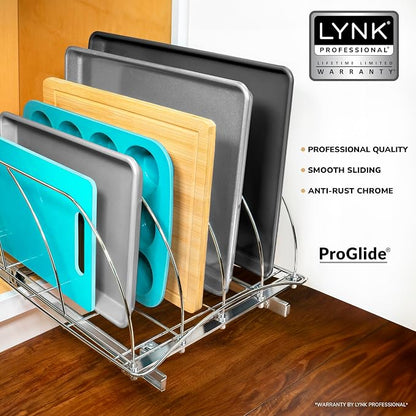 LYNK PROFESSIONAL® Pull Out Cutting Board, Cookie Sheet, and Baking Pan - Image 2