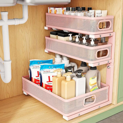 Kitstorack Under Sink Organizer, Slide out Storage Drawer Rack by Kitstorack
