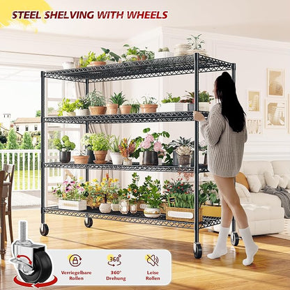 REIBII 75.6" H Storage Shelves Metal Shelving Unit - Image 4