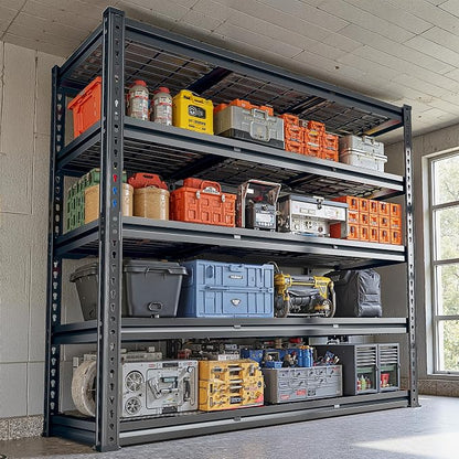 REIBII 2800LBS Garage Shelving 48.2" W Storage Shelves Heavy Duty 5-Tier by REIBII
