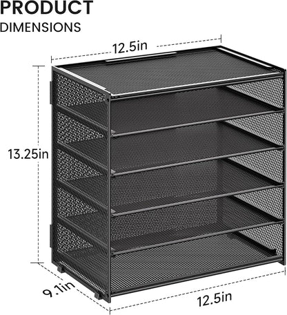 6 Trays Paper Organizer with Handle - Image 2
