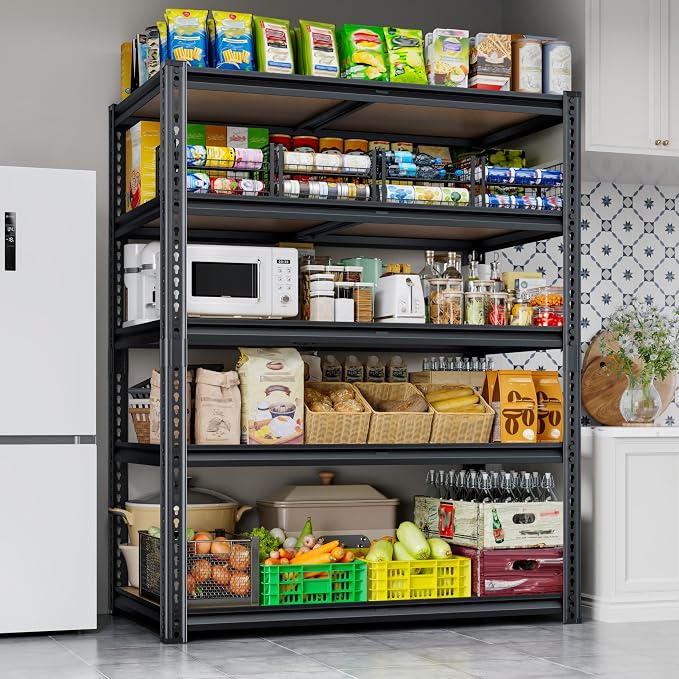 72" H Storage Shelves with Reinforced, 2000LBS Garage Shelving, Adjustable - Image 2