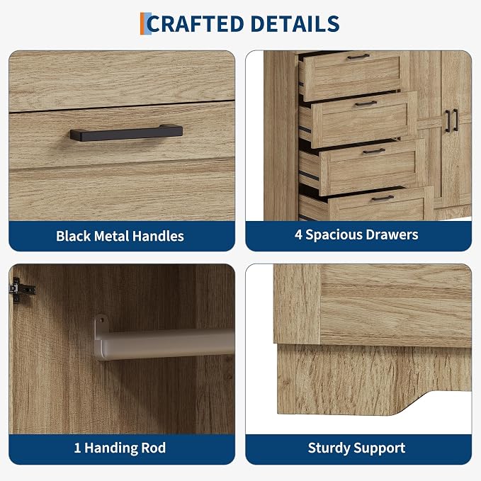 GarveeHome Multifunctional Wooden Dresser - Image 5