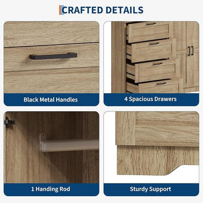 GarveeHome Multifunctional Wooden Dresser - Image 5