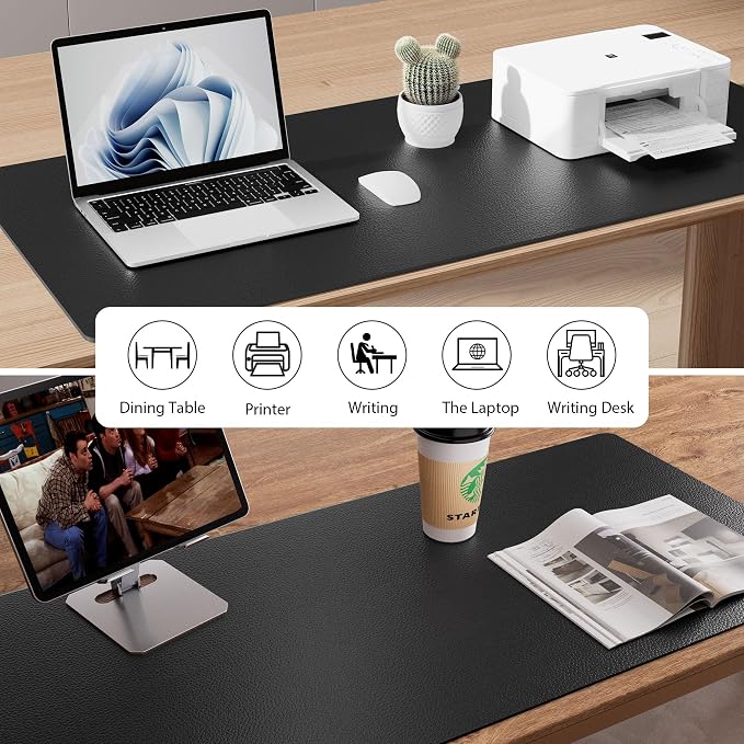 Aothia Non-Slip Waterproof PU Leather Desk Pad Protector - Image 5