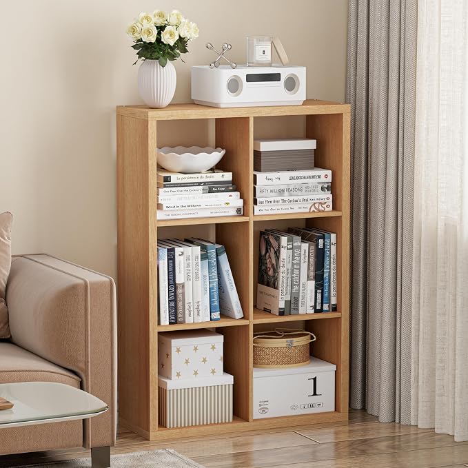 Cube Storage Organizer Bookcase, Decorative 11 inch Open Back Cubical Shelf - Image 2
