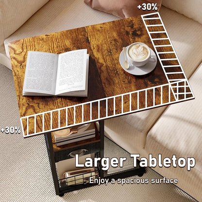 Rolling C-Shaped Side Table - Image 4