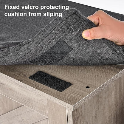 HOMSHO Farmhouse Shoe Storage Bench - Image 9