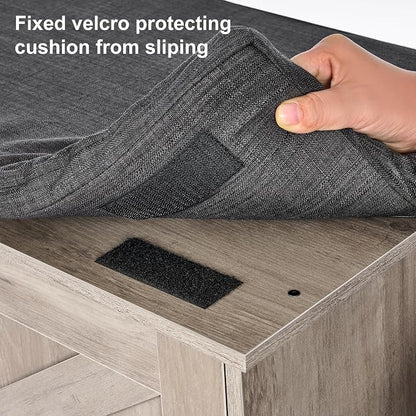 HOMSHO Farmhouse Shoe Storage Bench - Image 7