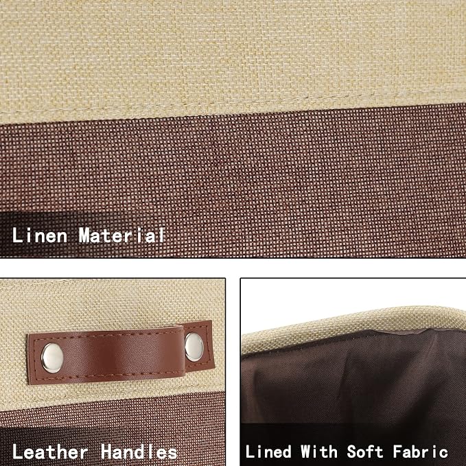 HNZIGE Large Fabric Storage Bins Canvas Baskets - Image 6