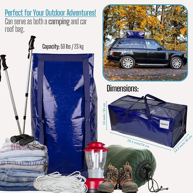VENO 10 Pack Moving Bags w/Backpack Straps, Heavy Duty, Moving Boxes Alternative - Image 5