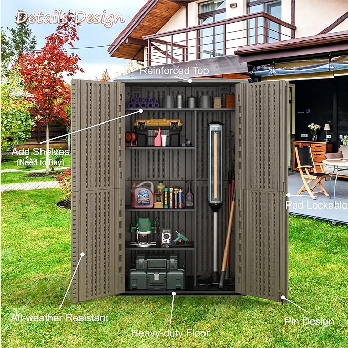 Sheds & Outdoor Storage, 52 Cu.ft Vertical Storage - Image 6