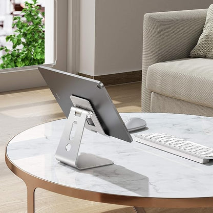 OMOTON Adjustable Tablet Stand for Desk, Upgraded Longer Arms for Greater - Image 2
