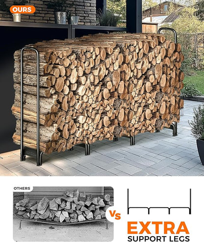 Firewood Rack 6ft, Heavy Duty Fire Wood Storage Racks - Image 4