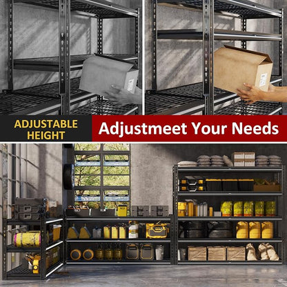 48" W Garage Shelving Heavy Duty, 5-Tier Storage Shelves, 3030LBS Adjustable - Image 7