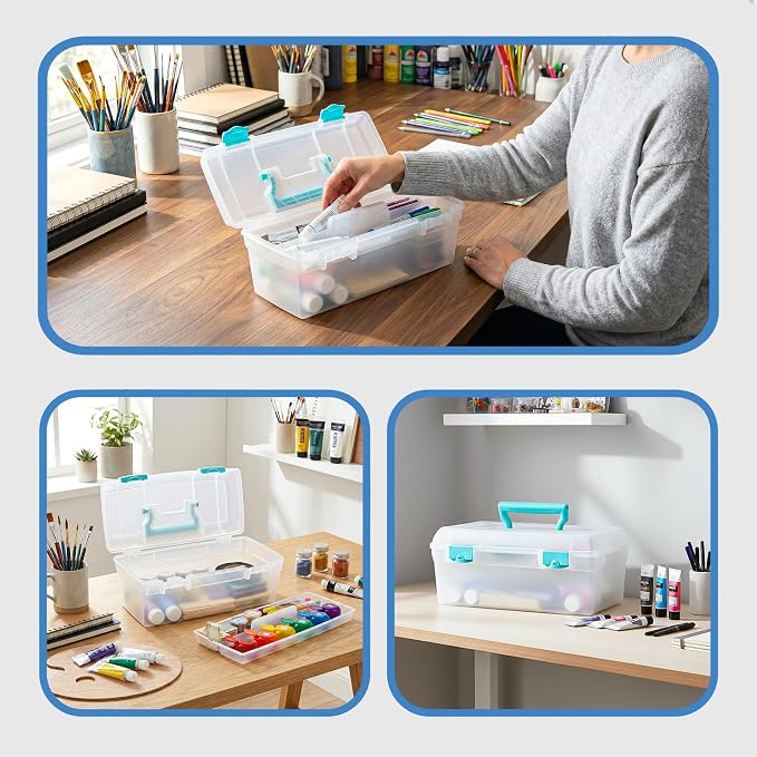 ArtBin 6937AG Essentials Lift-Out Tray Box, Portable Art & Craft Organizer - Image 8