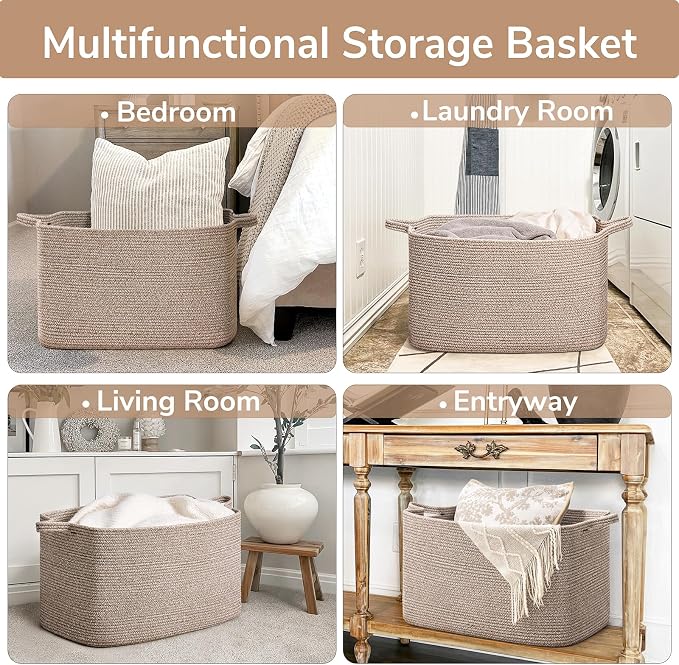 Goodpick Blanket Basket, Woven Baskets - Image 4
