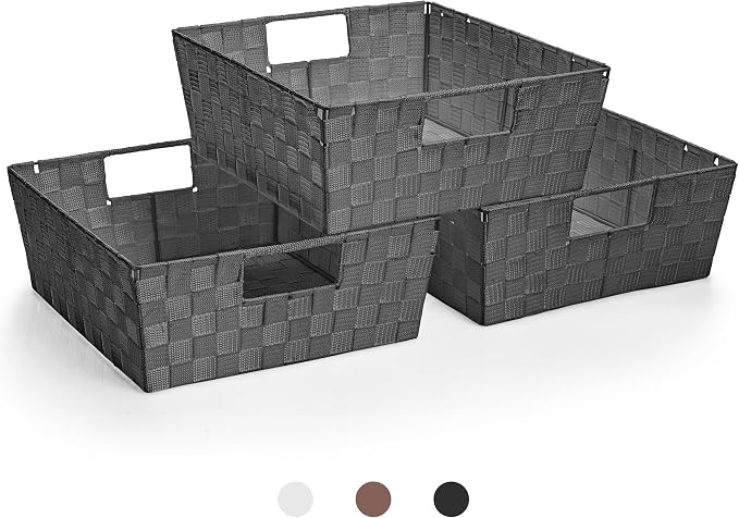 Sorbus Set of 3 Large Storage Baskets by Sorbus