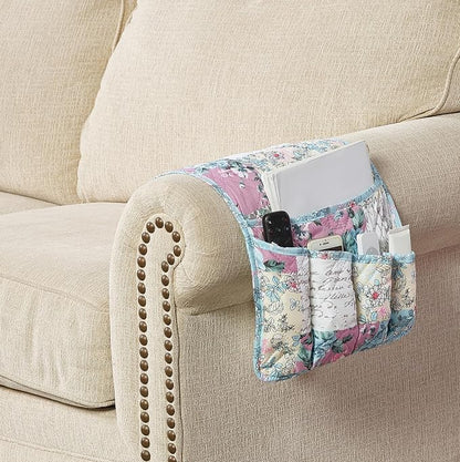 Brilliant Sunshine Lilac Rose Couch Sofa Armrest 5 Pockets Organizer, Slip - Image 7