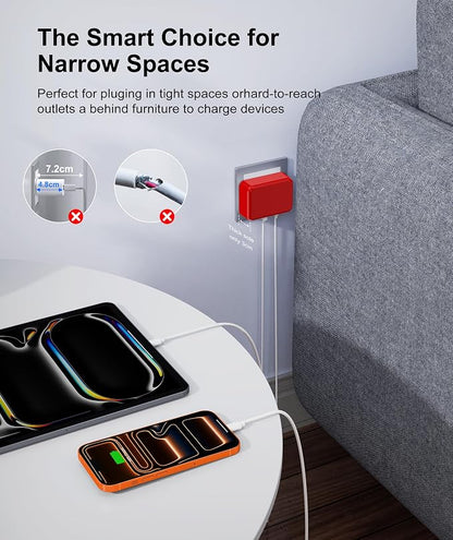 Fast Charger Block, GaN 6 Port USB C Charging Station Hub Cube, 100W Multiport - Image 4