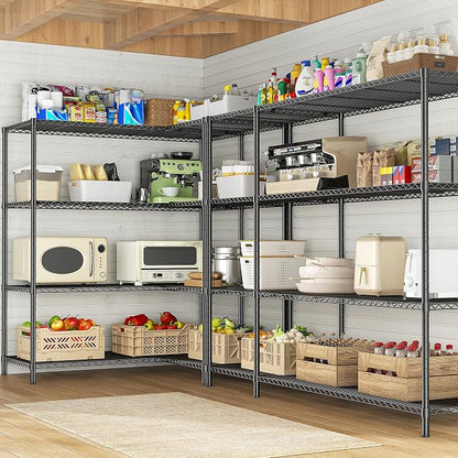 52.4W Wire Shelving Rack, 4Tier Metal Shelving Unit, 1120LBS Heavy Duty Storage - Image 9