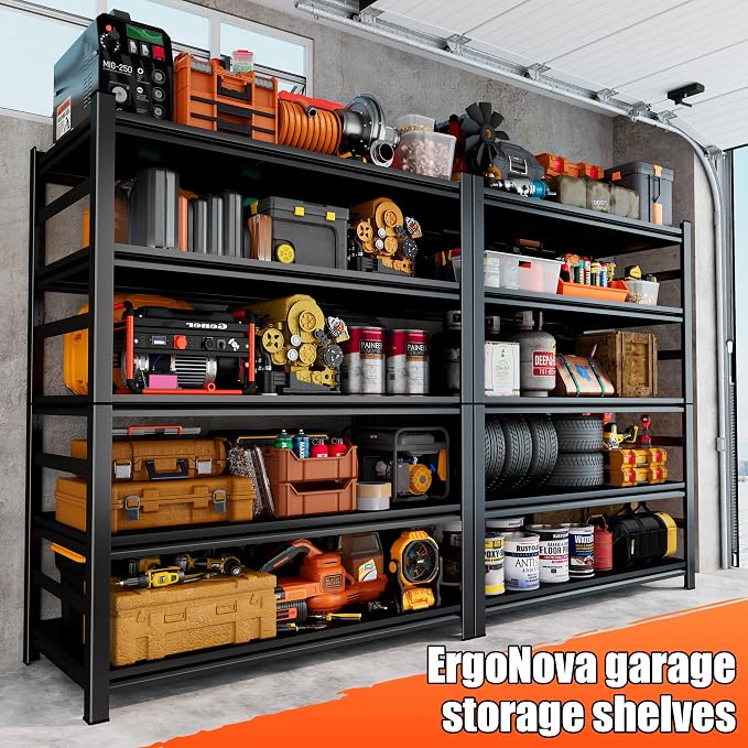 Storage Shelves Heavy Duty 3500LBS Adjustable 5tier Metal Garage Shelving Unit - Image 9